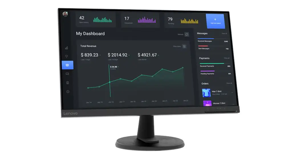 [63DCKAT6EU] Lenovo C24-40 Full-HD 75Hz HDMI 24" Desktop Monitor