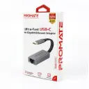 Promate High Speed (1Gb/s) USB-C to Ethernet (RJ45) Adapter