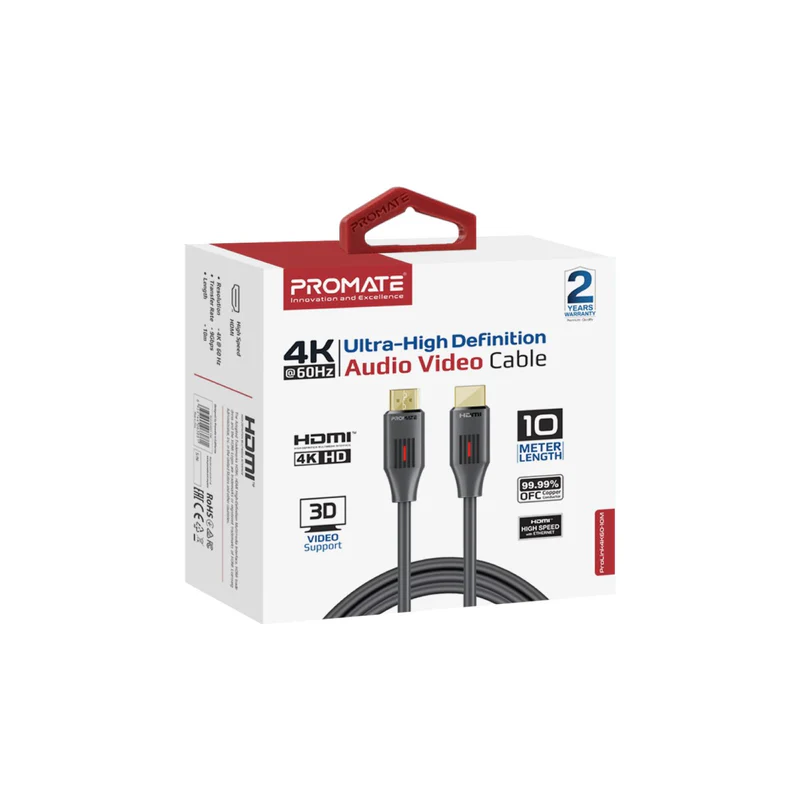 [PROLINK4K60-10M] Promate 4K/60Hz Ultra-HD 10 Meters HDMI Cable