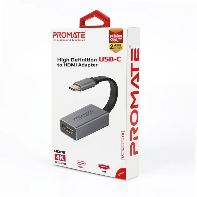 [MediaLink-H1] Promate 4K/Ultra-HD USB Type-C to HDMI Adapter