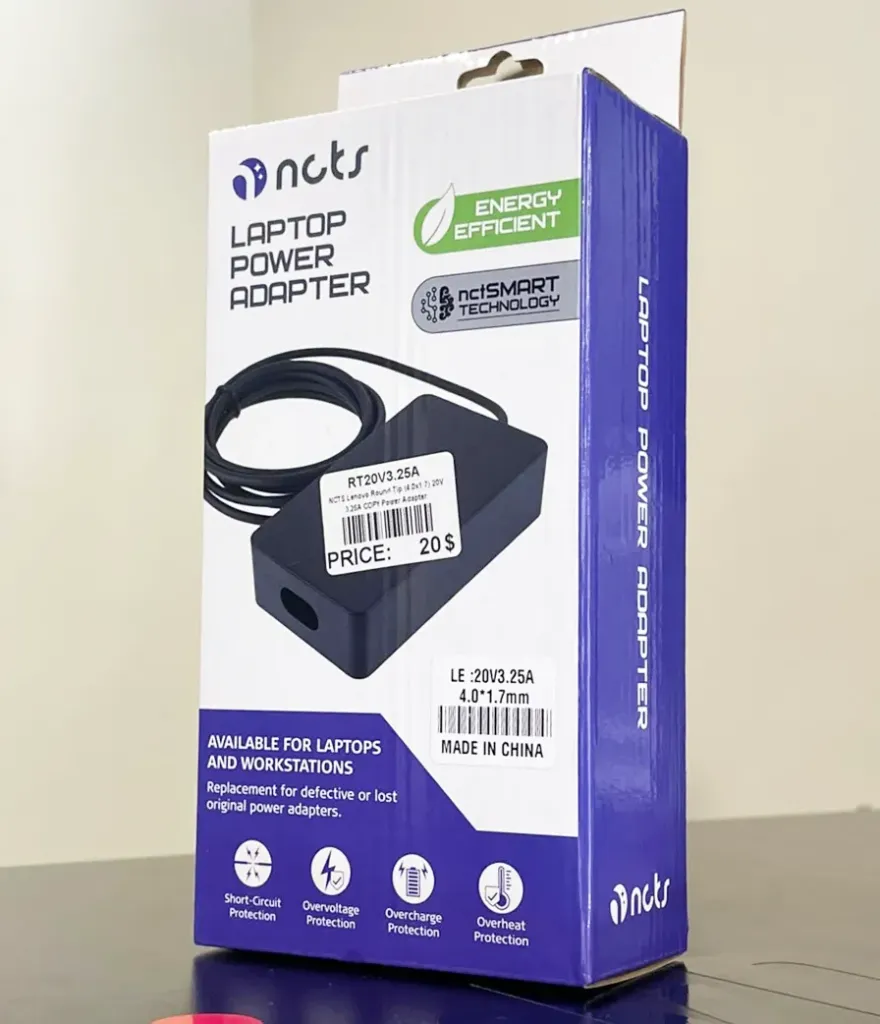 NCTS Lenovo Round Tip (4.0x1.7) 20V 3.25A COPY Power Adapter