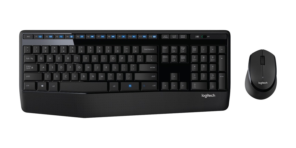 Logitech MK345 Comfort Wireless Keyboard and Mouse Combo in Black