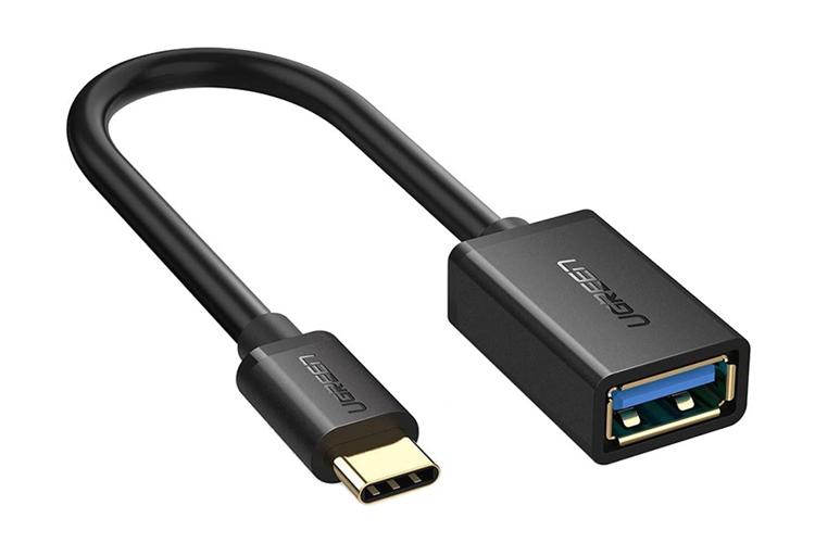 [US154] UGREEN USB-C Male to USB-A Female Black Cable