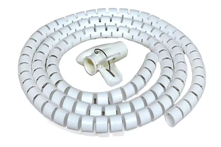 White 1.5 Meters Spiral Cable Zipper