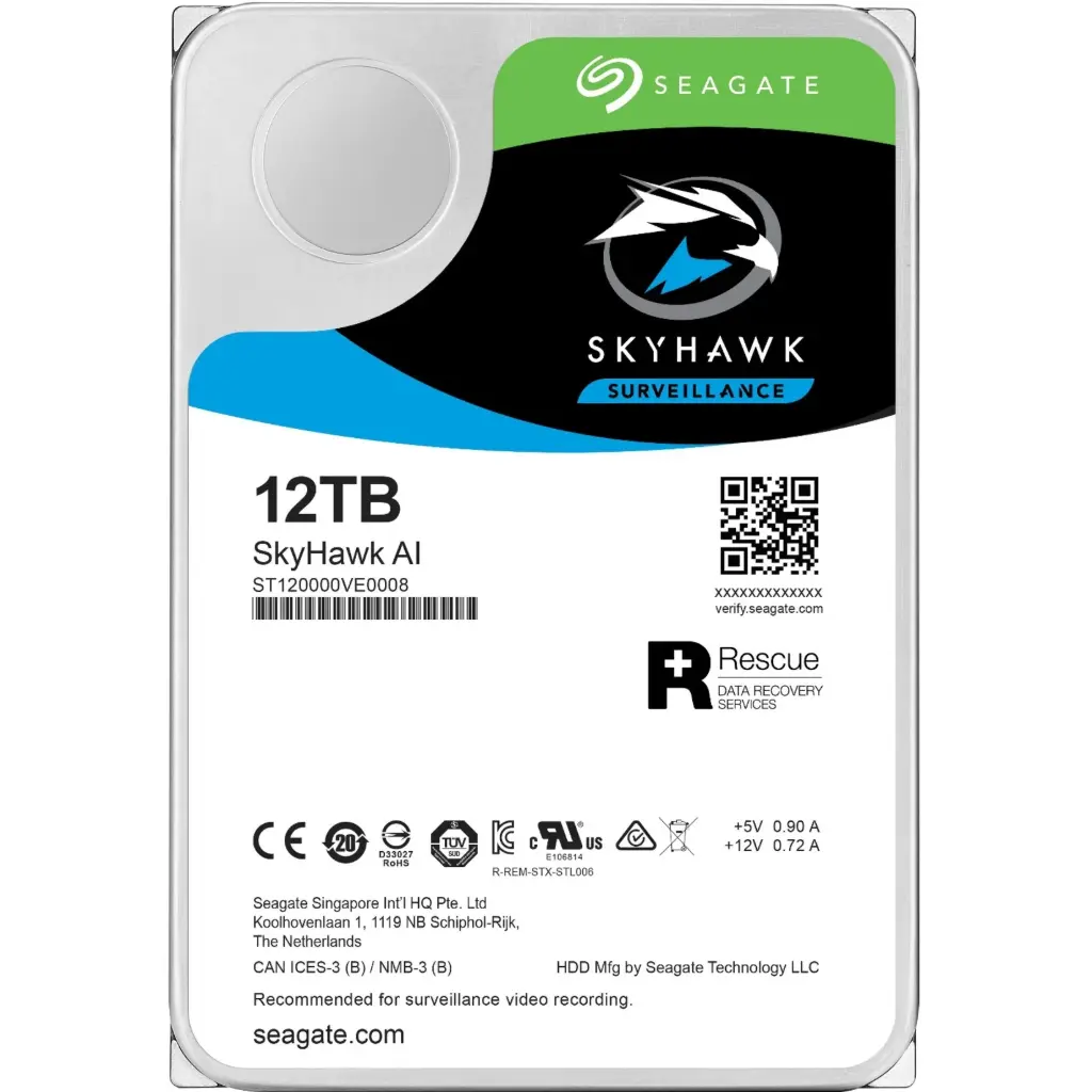 Seagate Skyhawk SATA 3.5" 12TB HDD (CCTV)