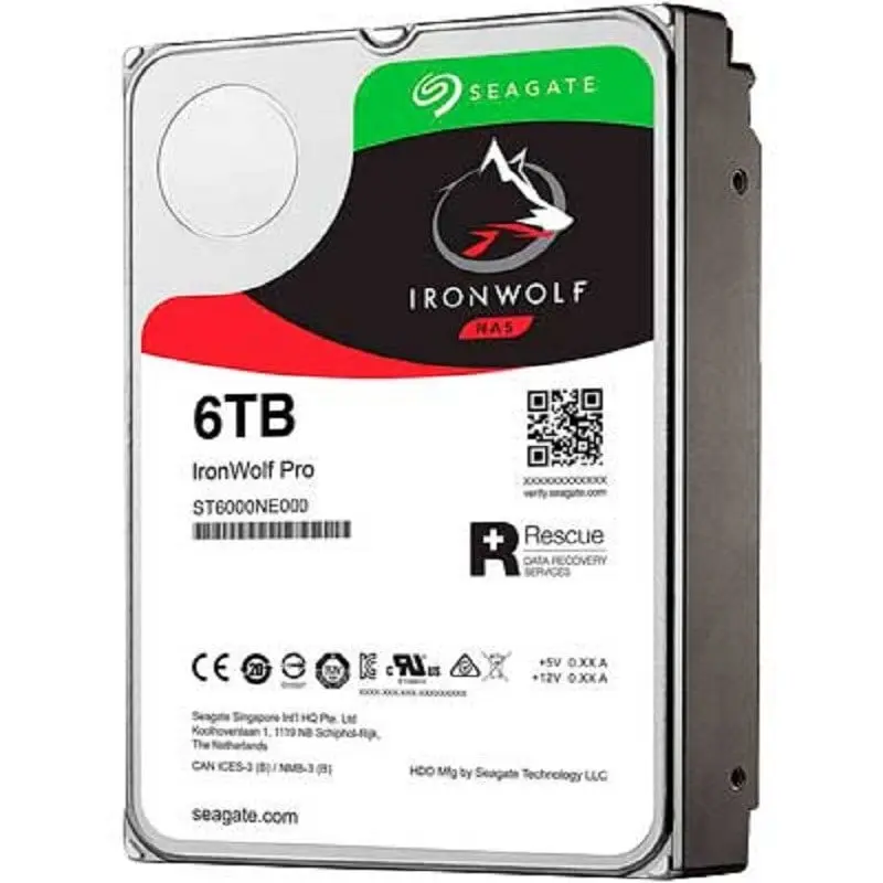 Seagate Ironwolf Pro SATA 3.5" 6TB 256MB 7200 RPM HDD (NAS)
