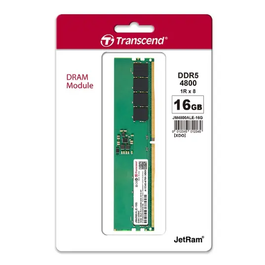 Transcend 16GB DDR5 4800MHz Desktop Memory (RAM)