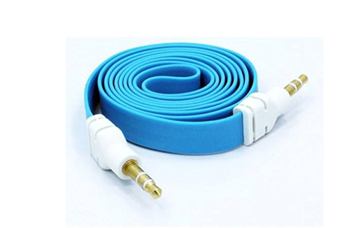 [3.5-1-B-AUX] Jack to Jack 3.5mm AUX Audio 1 Meter Cable (Blue)