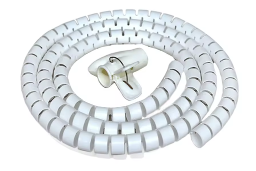 [W1.5ZP] White 1.5 Meters Spiral Cable Zipper