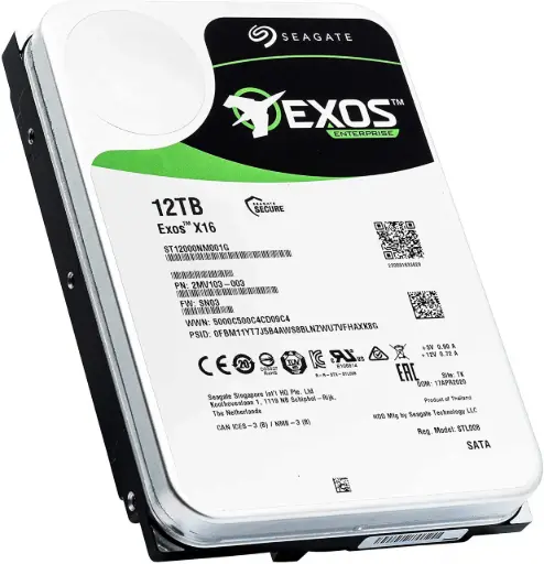 [ST12000NM000J] Seagate EXOS Enterprise SATA 3.5" 12TB 256MB 7200 RPM HDD