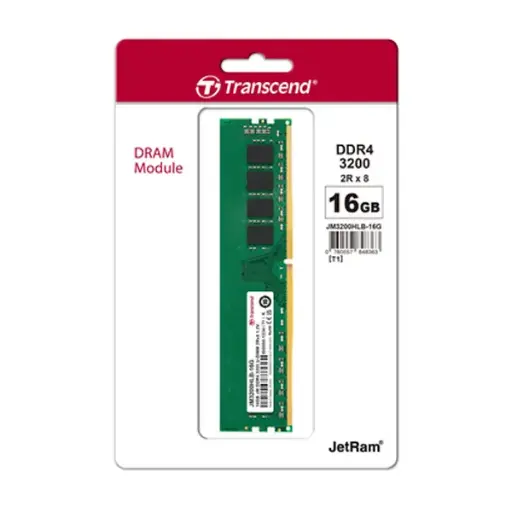 [JM3200HLB-16G] Transcend 16GB DDR4 3200MHz Desktop Memory (RAM)