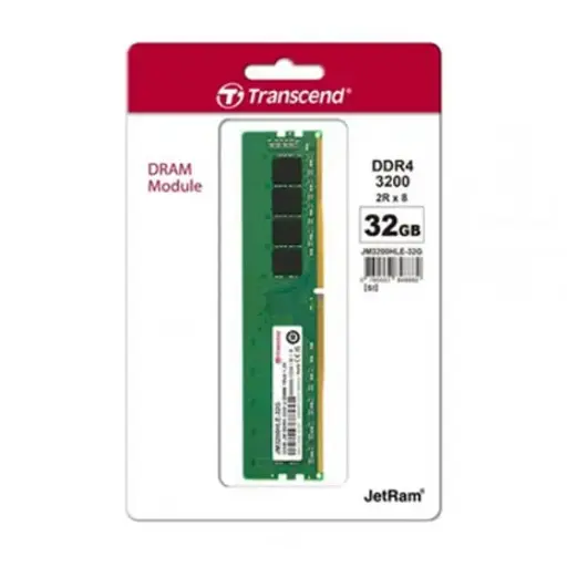[JM3200HLE-32G] Transcend 32GB DDR4 3200MHz Desktop Memory (RAM)