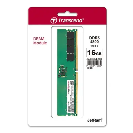[JM4800ALE-16G] Transcend 16GB DDR5 4800MHz Desktop Memory (RAM)