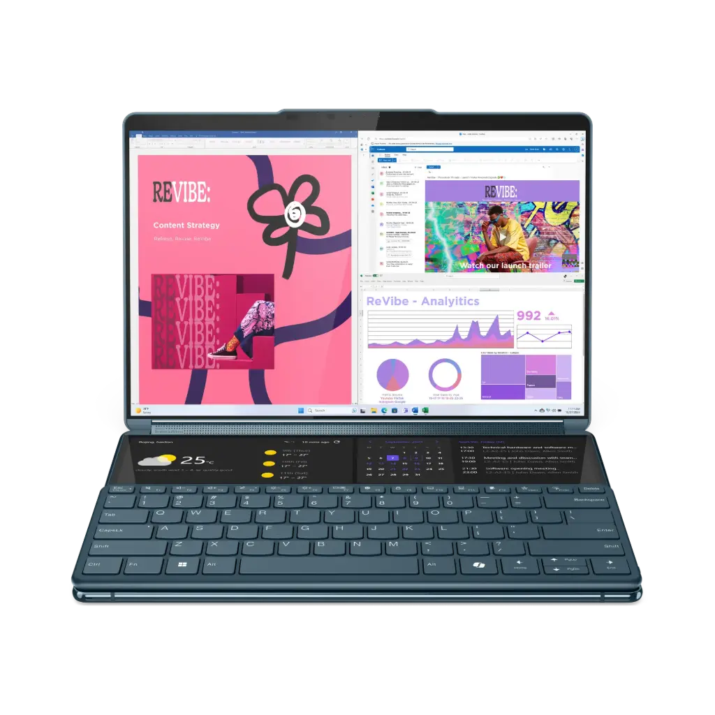 Lenovo Yoga Book 9i U7-155U Dual Screen Laptop (Mouse, Pen, Keyboard & Stand)
